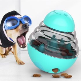 Interactive Puppy Dog Slow Feeder Tumbler Toy (Color: Blue)