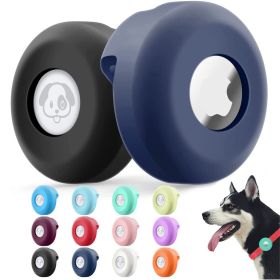 2pcs Silicone Airtag Case For Dog Collar (Color: Fluorescent Blue, size: 2pcs)